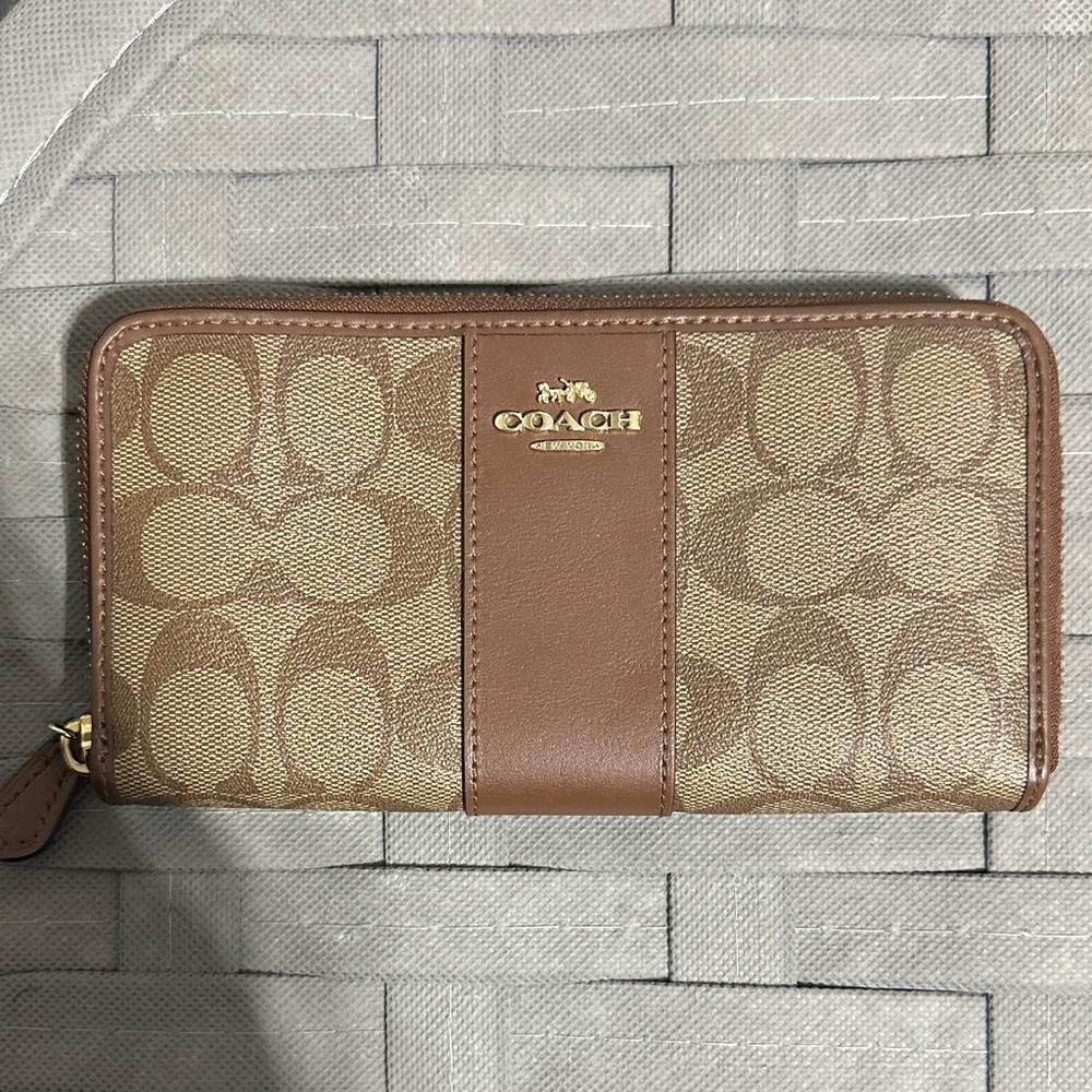 Coach Brown and Tan Wallet